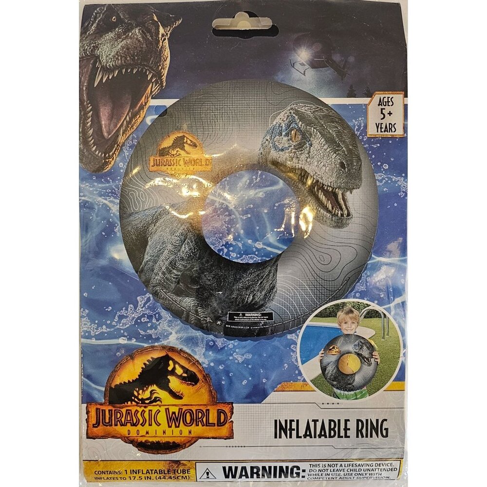 Jurassic World Dominion Inflatable Ring Pool Float Tube Ages 5+